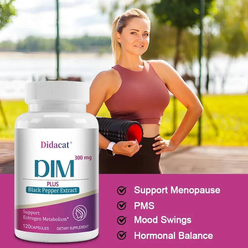 DIM+ Alkaloids - Female Endocrine Balancing Supplement, Supports Menopause, Antioxidant, Relieves Fatigue and Mood