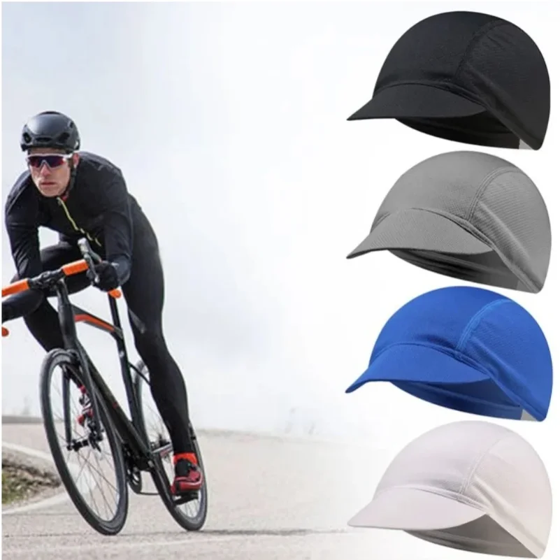 

Summer New Cycling Cap Bicycle Hat With Visor UV Protection Sun Block Headwear For Men Women Road Bike Head Caps Helmet Liner