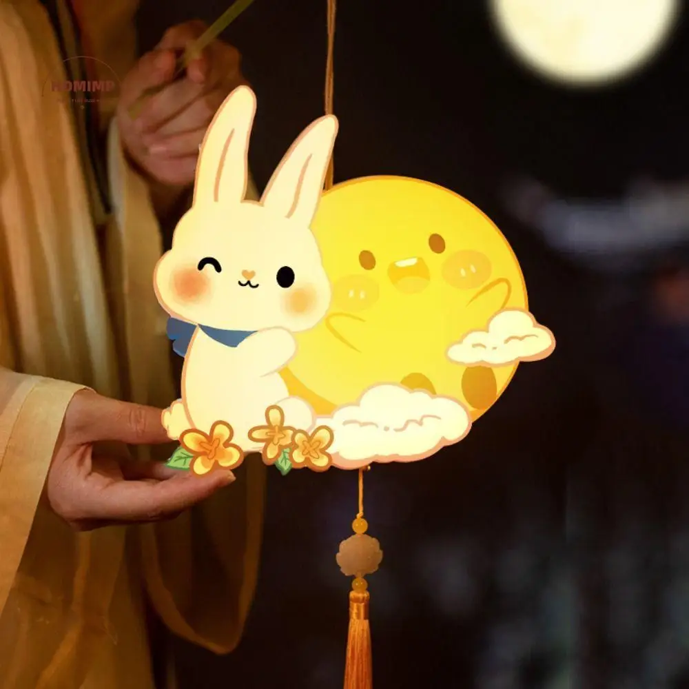 

DIY Craft Middle Autumn Festival Lantern Chinese Waterproof Rabbit Lantern Luminous Handmade Festival Lantern Material Pack