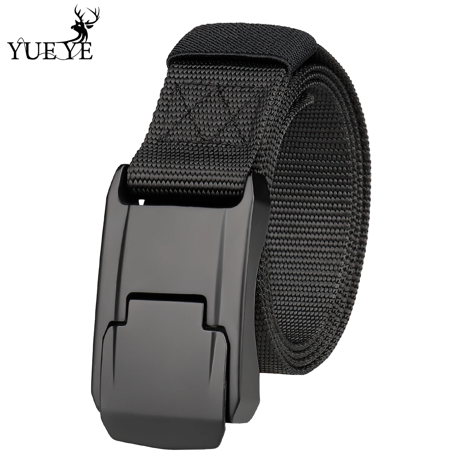 

Men's Women's Belt Adjustable Military Nylon Belt Men's Outdoor Travel Tactical Belt with Metal Buckle Pants 125cm