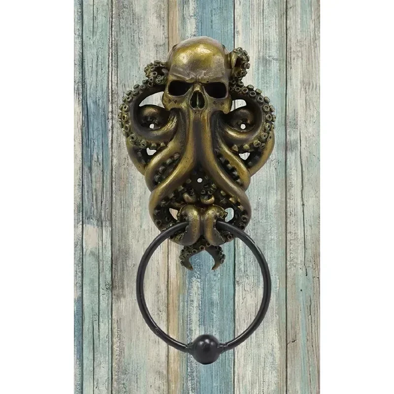 2026 Unique Resin Crafts Octopus Knocker Hooking Wall Background Wall Decoration Realistic Octopus Sculpture Home Decoration Acc