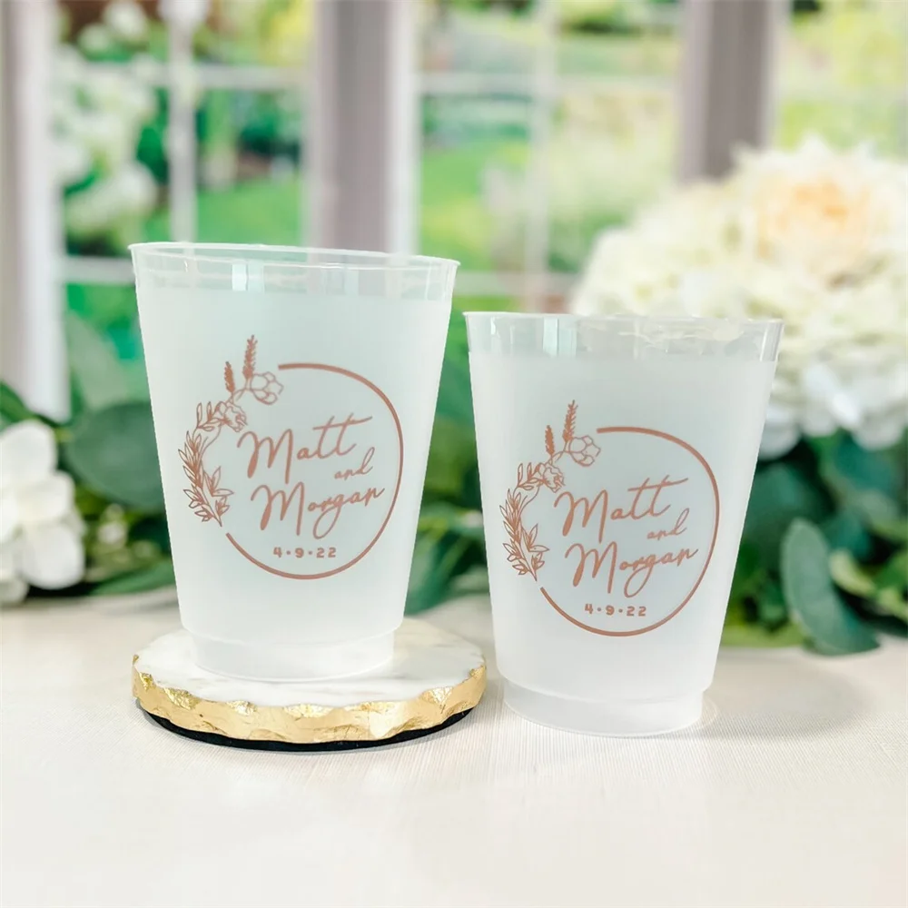 First Name Custom Personalized Wedding Shatterproof Plastic Cup, Bridal Shower/ Rehearsal Dinner / Shatterproof Plastic Cups