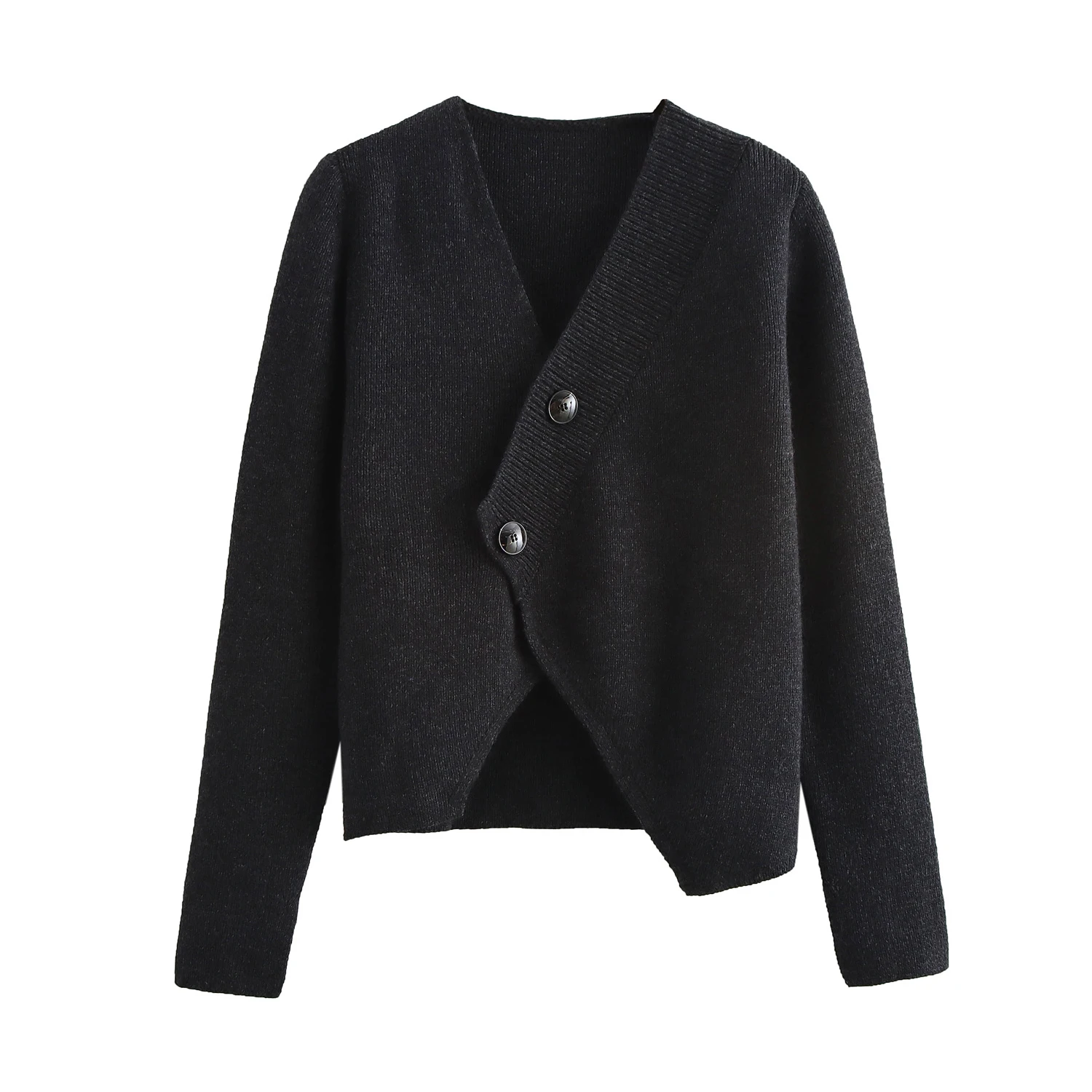 

Женская одежда в европейском и американском стиле, новинка 2025, модная универсальная однотонная куртка открытого дизайна