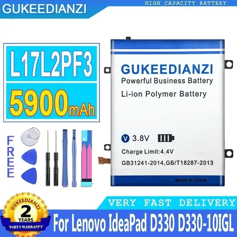 Replacement Backup Battery L17L2PF3 L17M2PF3 L17S2PF3 L17D2PF2 L17C2PF1  5900mAh For Lenovo IdeaPad D330 D330-10IGL D330-10IGM