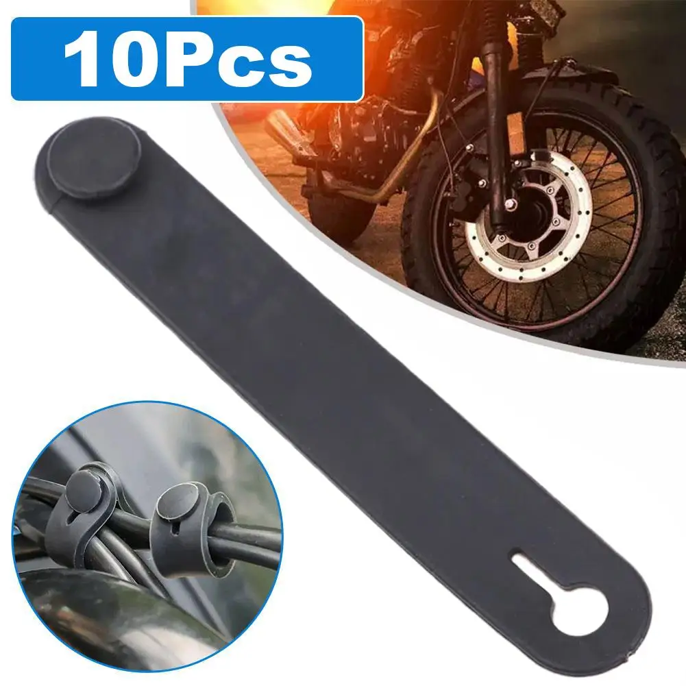 

10 шт., резиновая рама для мотоцикла, крепежный жгут проводов, шнур питания, стяжка, линия сцепления, тормозные кабельные стяжки, эластичные фиксирующие принадлежности