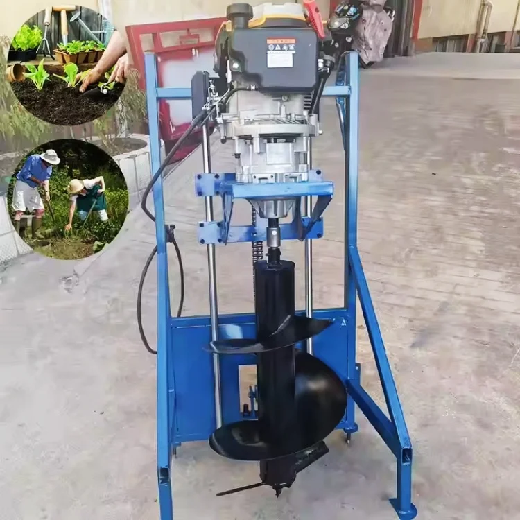 Factory Price Garden Soil Ground Drill Machine Tree Planting Earth Augers Metal Blade Digging Post Hole Digger Machine