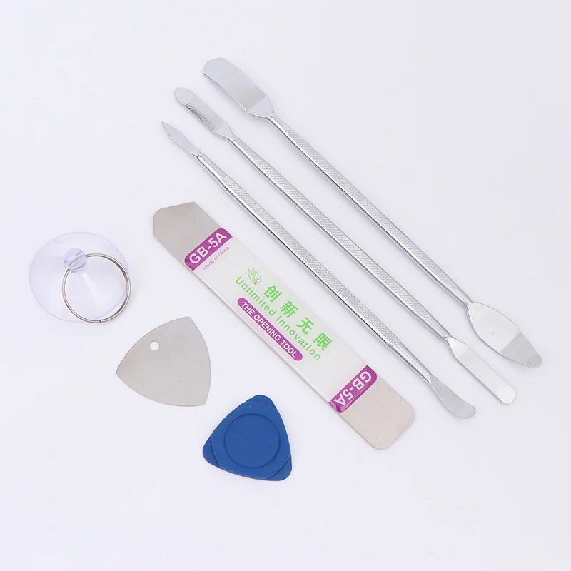 Universal Cell Phone Repair Tool Set, Metal Spudger Kit, telefone móvel Desmontar Crowbar, Steel Pry Hand Tool Set, 7Pcs