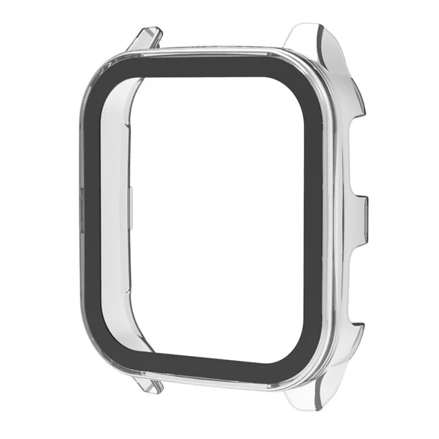 Hard PC Case Tempered Glass Screen Protector Protective Cover for Garmin Venu Sq 2 Music Sq2 Smart Watch