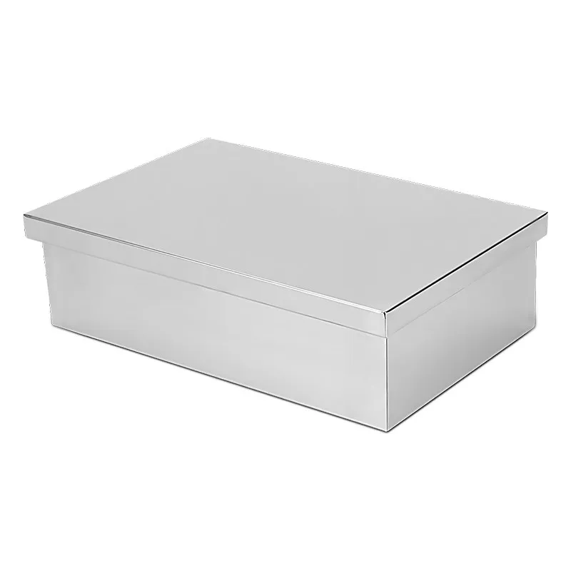 LMM stainless steel storage box rectangular kitchen pastry box with lid sorting box storage