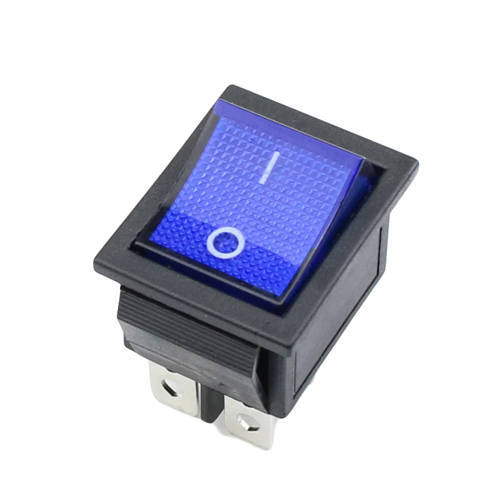 5 stücke Rast Rocker Switch Power Schalter I/O 4 Pins Mit Licht 16A 250VAC 20A 125VAC KCD4