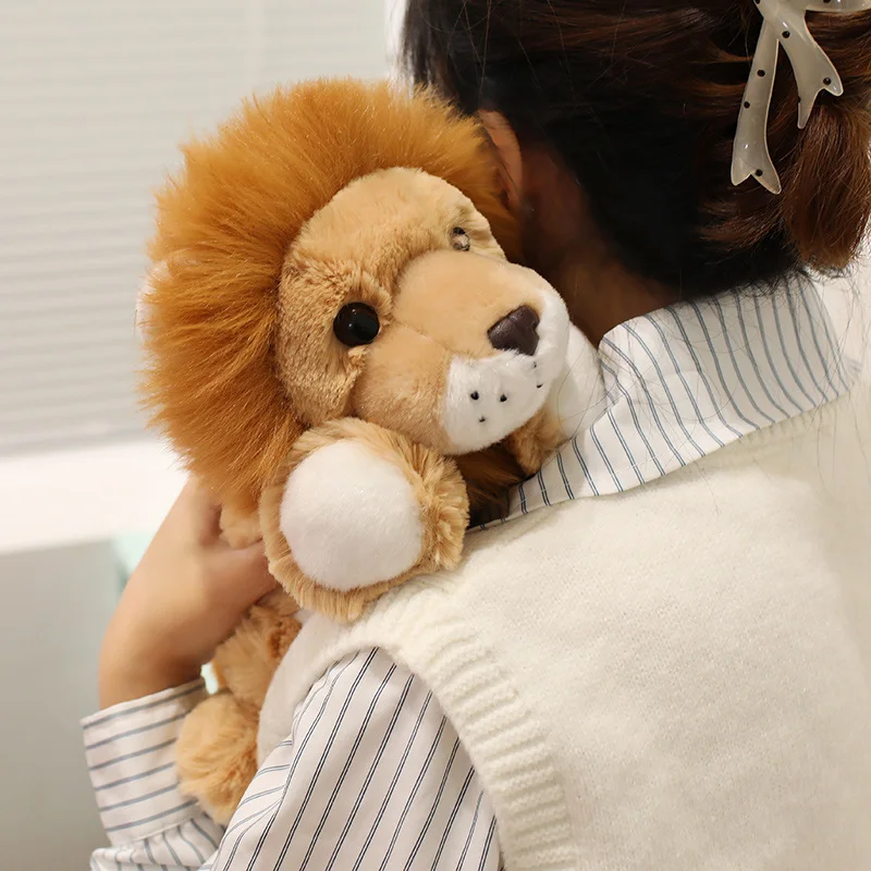 ตุ๊กตาสิงโตจำลองขนาด 20/23 ซม. ของเล่นตุ๊กตาสิงโตเหมือนจริง Panthera Leo ตุ๊กตาสัตว์น่ารัก ราชาแห่งทุ่งหญ้า ของตกแต่งห้อง ของขวัญ