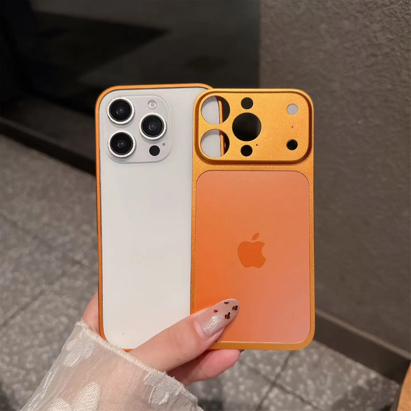 2-em-1 estrutura de metal de alumínio casos de telefone para iphone 17 16 15 pro max 14pro 13 pro 17pro melhor calor pára-choques liga de alumínio