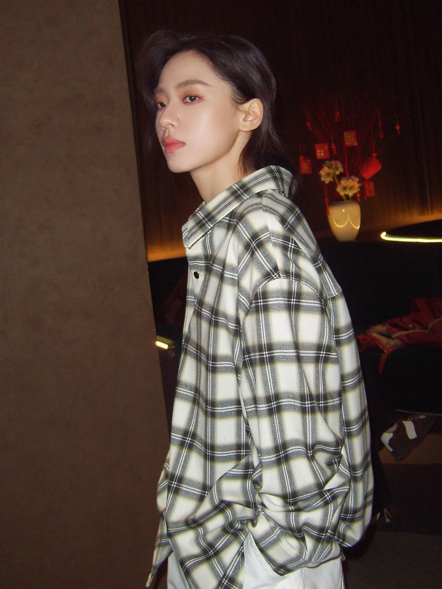 

Винтажная женская рубашка в клетку с длинным рукавом, свободным воротником, в университетском стиле, весенняя новинка, модная женская рубашка премиум-класса