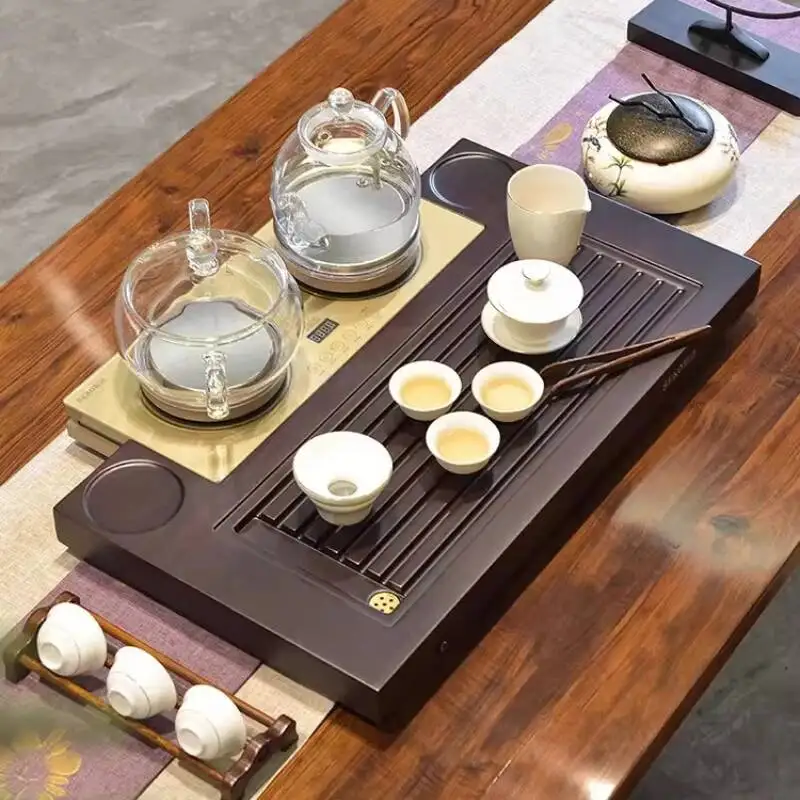Accessories Wooden Tea Tray Irregular Wood Plates For Food Luxury Tea Tray Magnetic Coasters Bandeja Madera Home Decorationgs