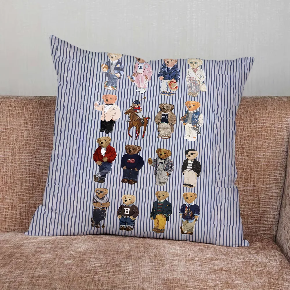 موضة الدب P-PoloS كيس وسادة للمنزل غرفة نوم سيارة مكتب الديكور غرفة المعيشة أريكة غطاء الوسادة مناسبة