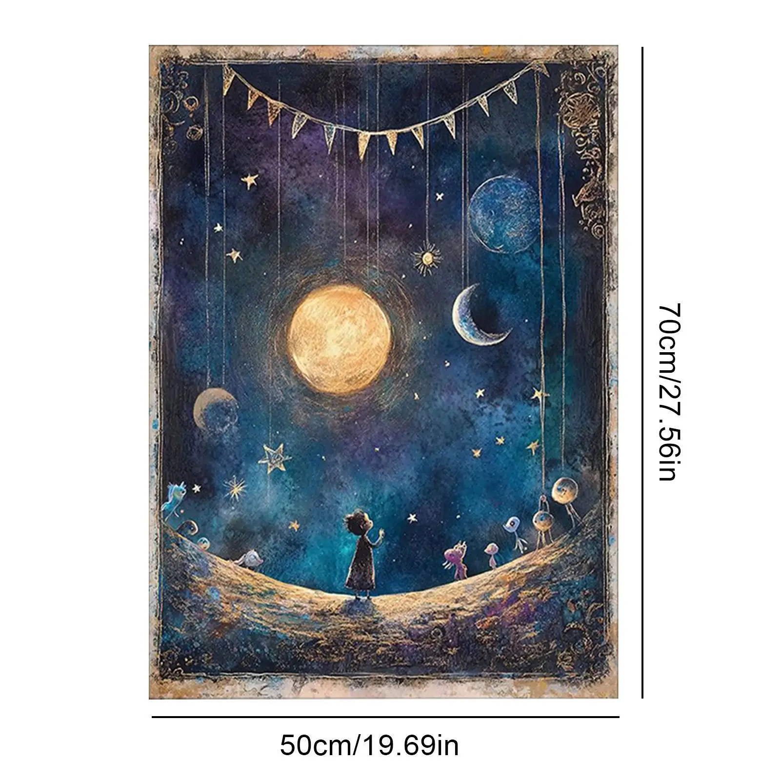 Starry Sky Puzzle 27.5 X 20 Inch 1000 Pieces Fun Romantic Leisure Toys Glitter Puzzle Set For Kids Adults Family Work Offices