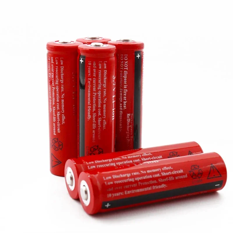 Batterie lithium-ion rechargeable, 18650 V, 3.7 mAh, pour torche, livraison gratuite