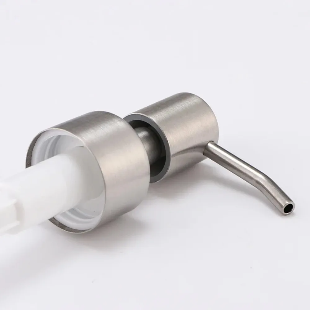 1pc Stainless Steel Foam Lotion Pump Head, Manual Press Nozz
