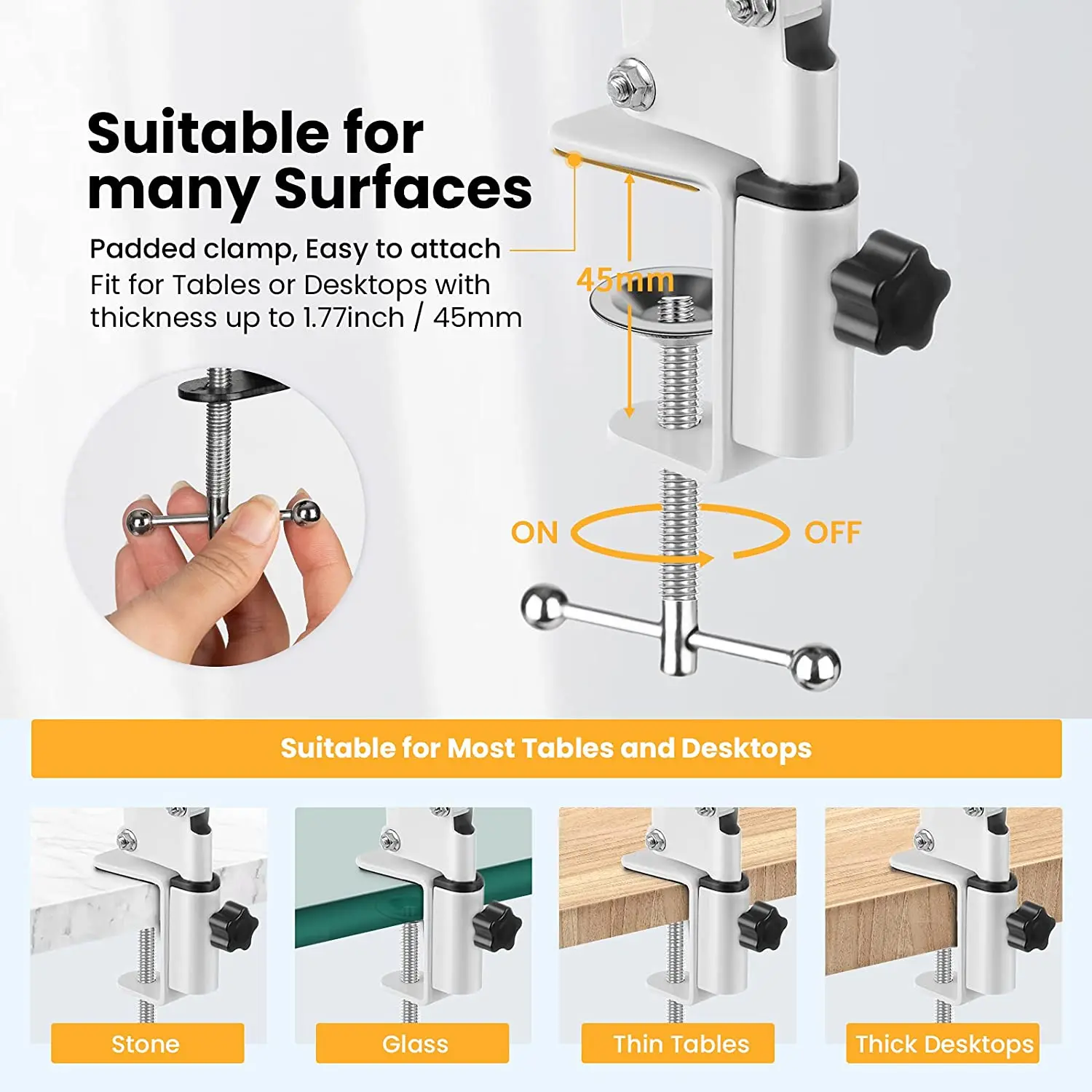 오버헤드 비디오 스탠드 책상 폰 마운트 스탠드, 관절형 암, 유연한 휴대폰 거치대 암, 오버헤드 비디오 촬영용 라이브 스트림