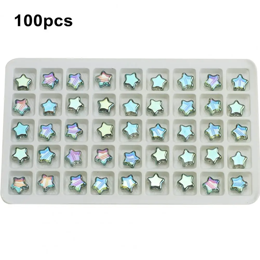 Wysokiej szkło wysokiej jakości gwiazda koralik do rękodzieła Diy gwiazdka gwiazda koralik biżuteria z koralików dostarcza kolorowe szklane gwiazda koralik s wszechstronne tworzenie biżuterii Diy