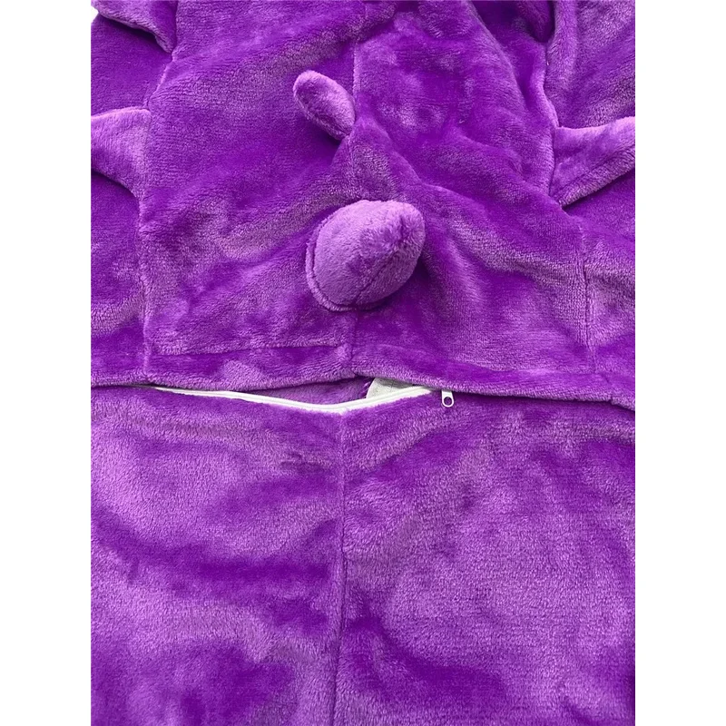 ZA01 TAKARA TOMY Gengar Costume Onesie Kigurumi Flannel Zipper Women Pajamas Anime Jumpsuit Homewear Halloween Party Set1Lm@