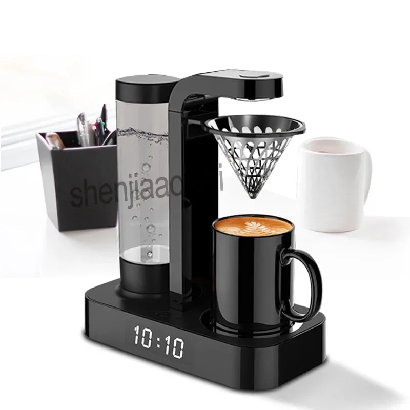 1pc Household Coffee Machine Clock Automatic American  Drip Office Mini Coffee Pot Machine Hand Punch Coffee Machine 220v 600w