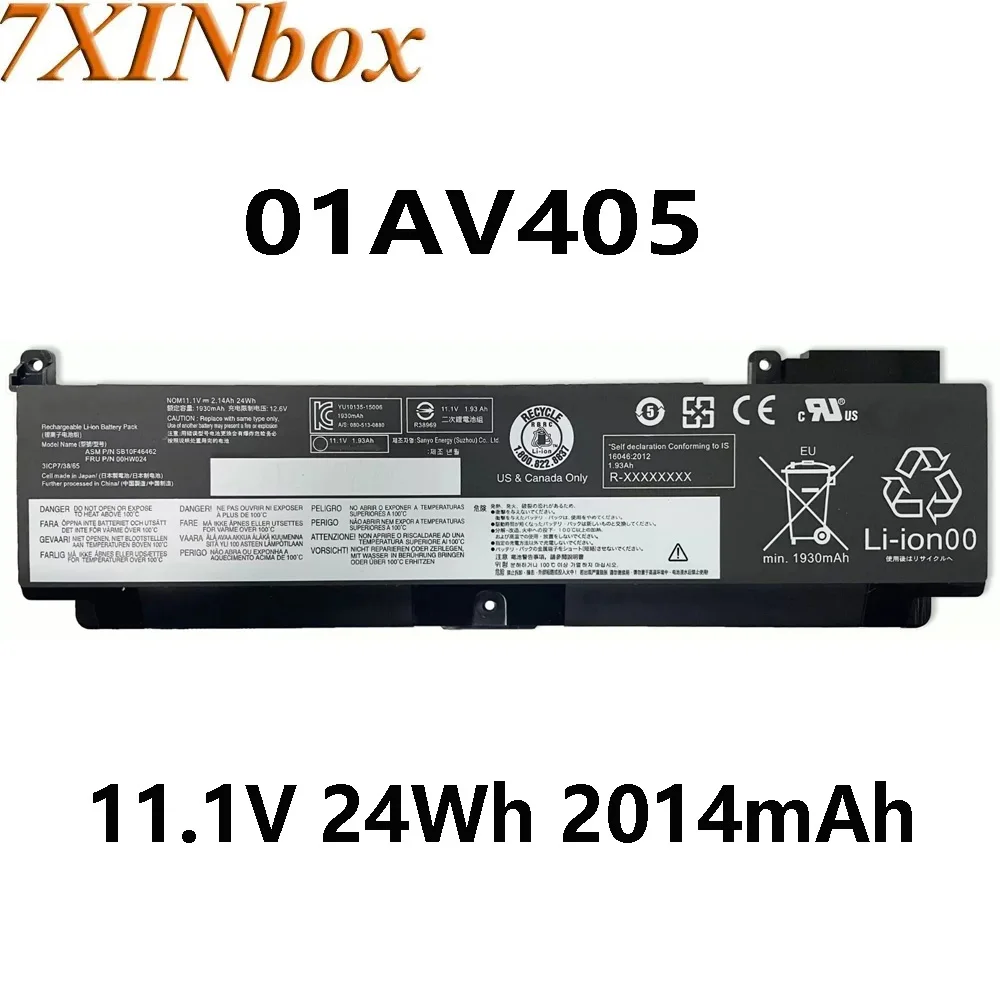 

7XINbox 00HW025 00HW024 24Wh 11.4V Laptop Battery For Lenovo ThinkPad T460s 01AV405 01AV407 SB10J79004 SB10F46463