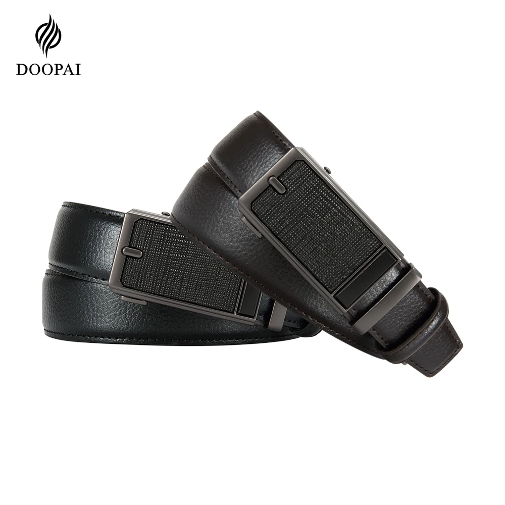 

DOOPAI Men's PU Leather Belt Fashion Automatic Buckle Belt for Popular Business High Quality Male Belt