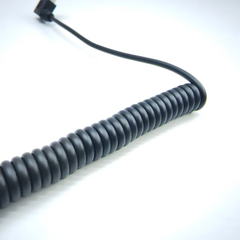 Wysuwany kątowy adapter USB typu A męski na B AM BM o kącie 90 stopni Konwerter Spiralny kabel do drukarki ze sprężyną zwijaną — zdjęcie 4