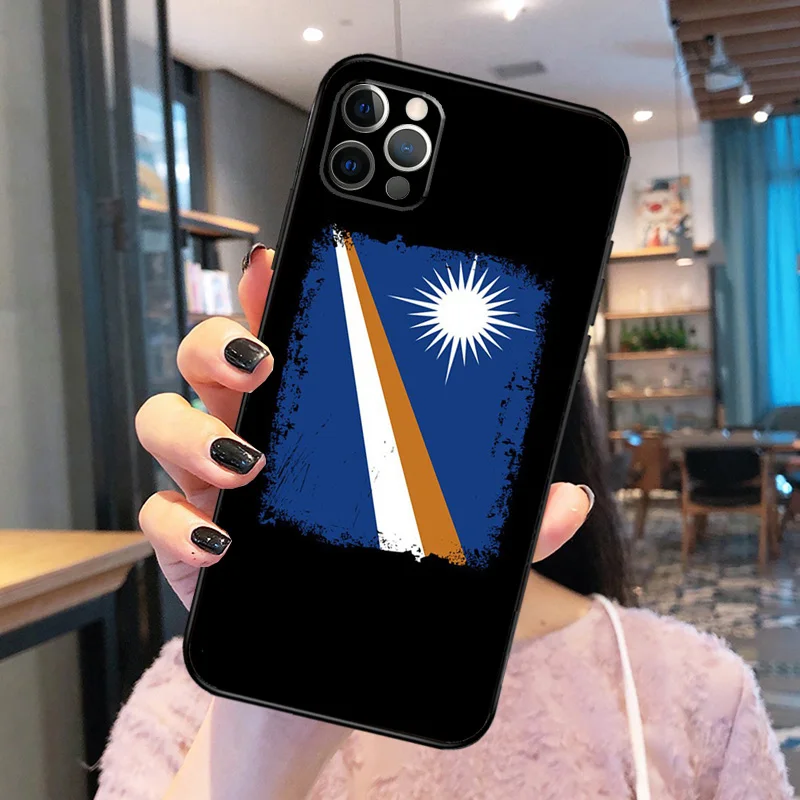 marshall island national flag Phone Case For iPhone 14 15 16 13 12 11 Pro Max mini XR X XS Max Plus Back Cover