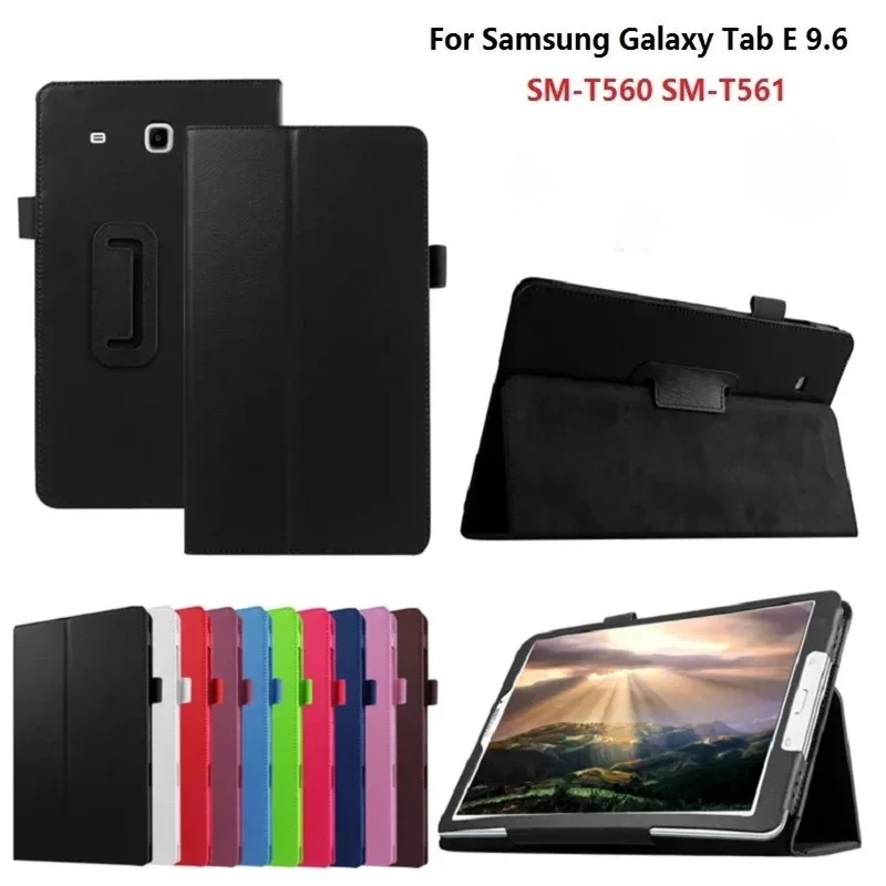 Откидной чехол из искусственной кожи для Galaxy Tab E 9,6, складная подставка, магнитный чехол для Samsung SM-T560 SM-T561 Coque