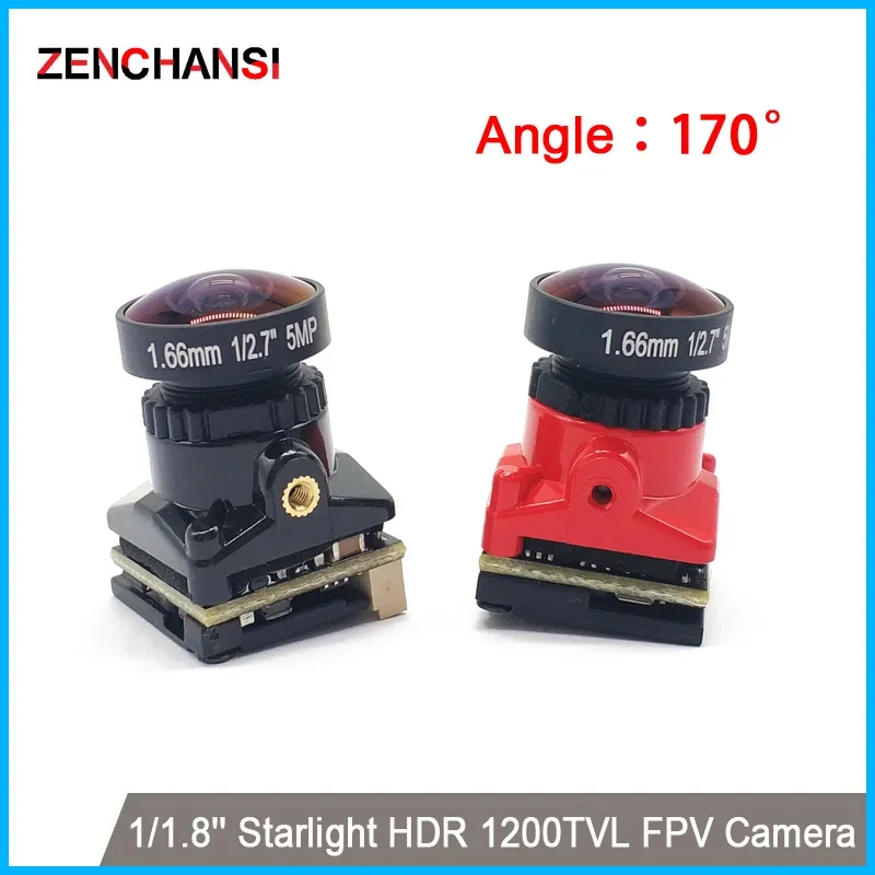 1/1.8 ''Starlight Hdr Osd 1200tvl Fpv Camera Ntsc/Pal 16:9/4:3 Schakelbaar 1.66Mm/2.1Mm Lens Voor Rc Modellen Multirotor Onderdelen