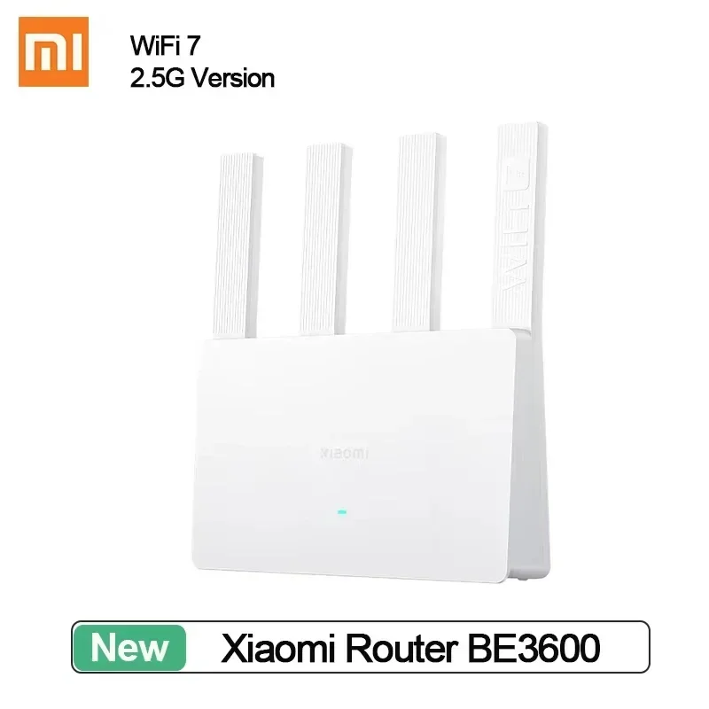 New Xiaomi Router BE3600 2.5G Version WiFi 7 IPTV 2.5G High-End Ethernet Port Repeater VPN MLO Dual-Band Mesh Smart Linkage