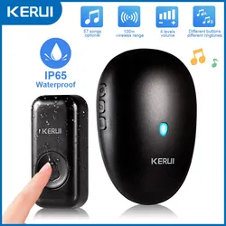 KERUI Wireless Doorbell Over 1000ft Coverage With Waterproof Push Button 57 Chimes 110dB Loud Sound Smart Home Door Bell