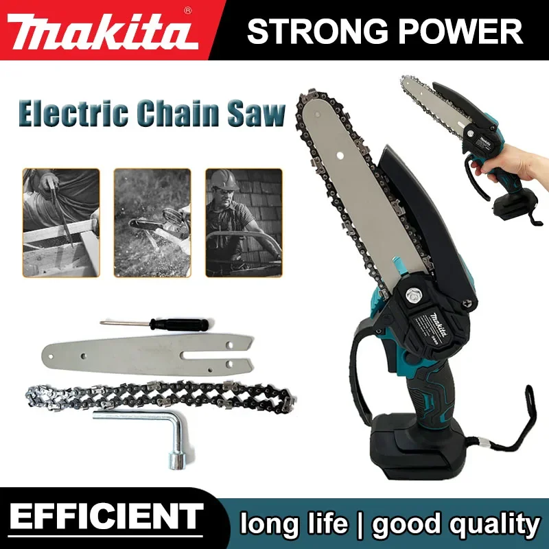 

Makita 6 Inch Chain Saw Electric Saw Handheld Portable Wood Logging Chainsaw Garden Pruning Wood Power Tool for 18V Battery