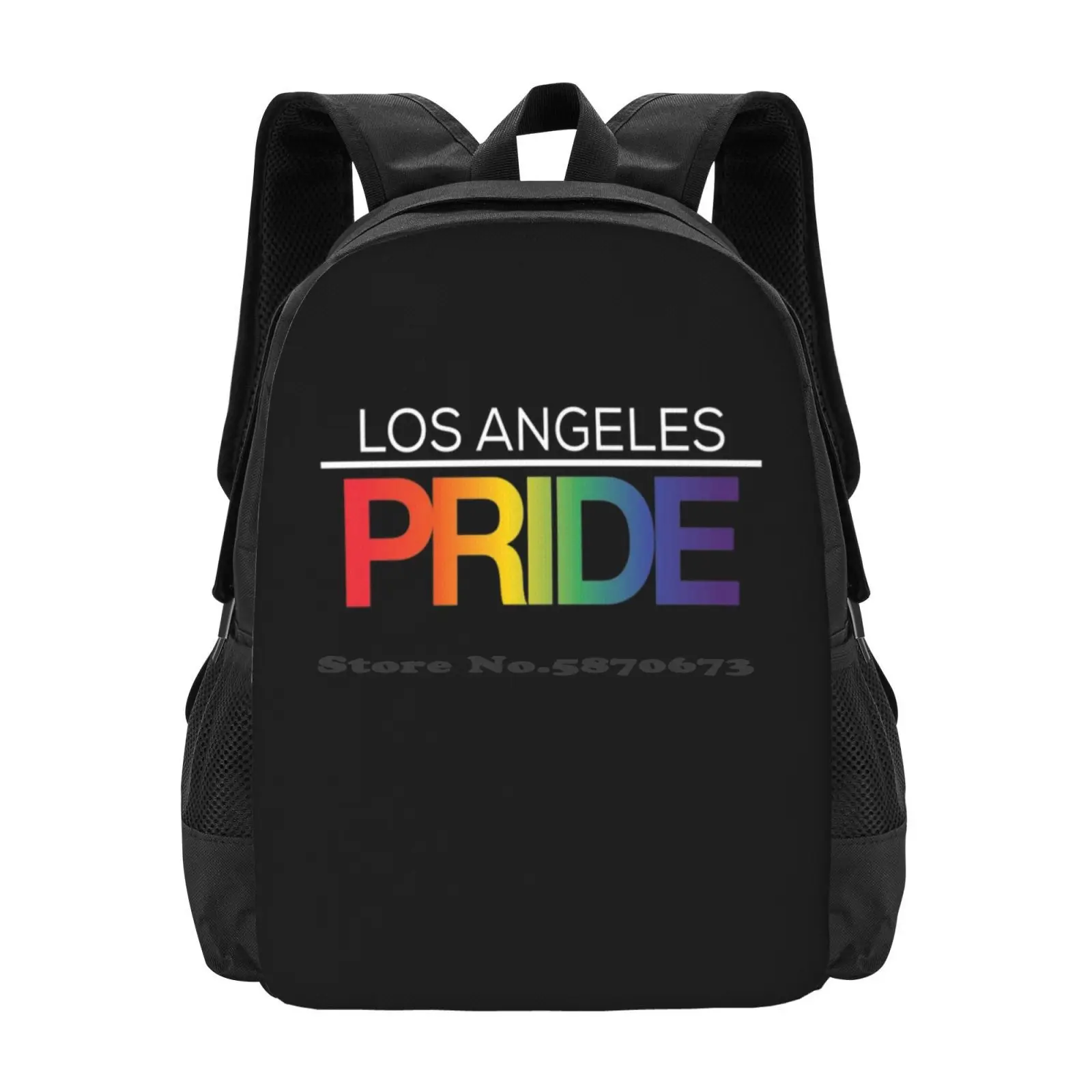 Los Angeles Pride Lgbtq Rainbow Pride Shirt For Cities And States Hot Sale Schoolbag Backpack Fashion Bags Pride Fest Lgbtqia