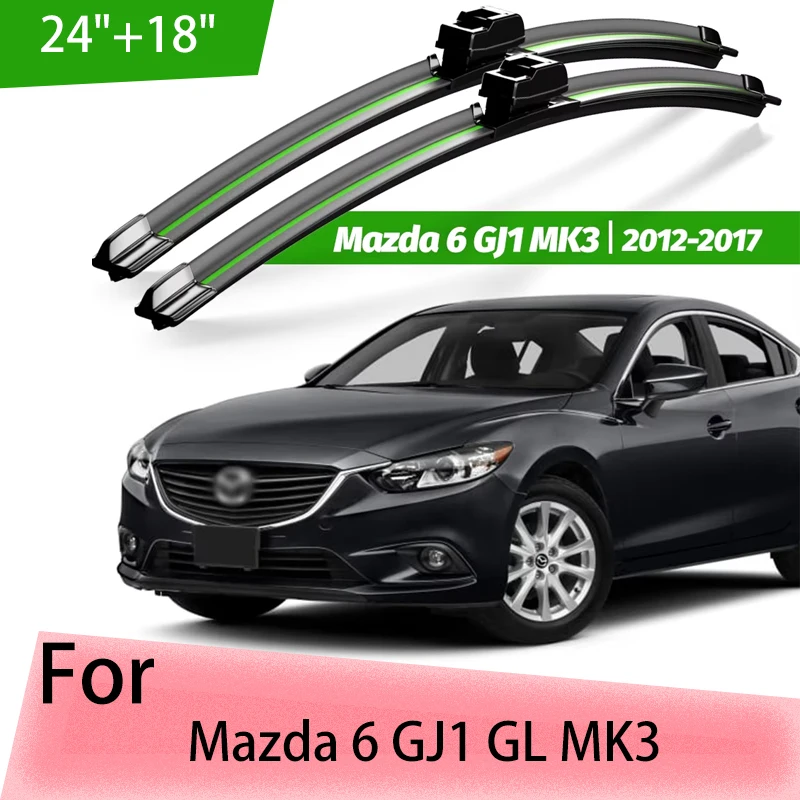 

Wiper Front Wiper Blades For Mazda 6 GJ1 GL MK3 2012 - 2017 Windshield Windscreen Clean Window Car Rain Brushes 24"+18"