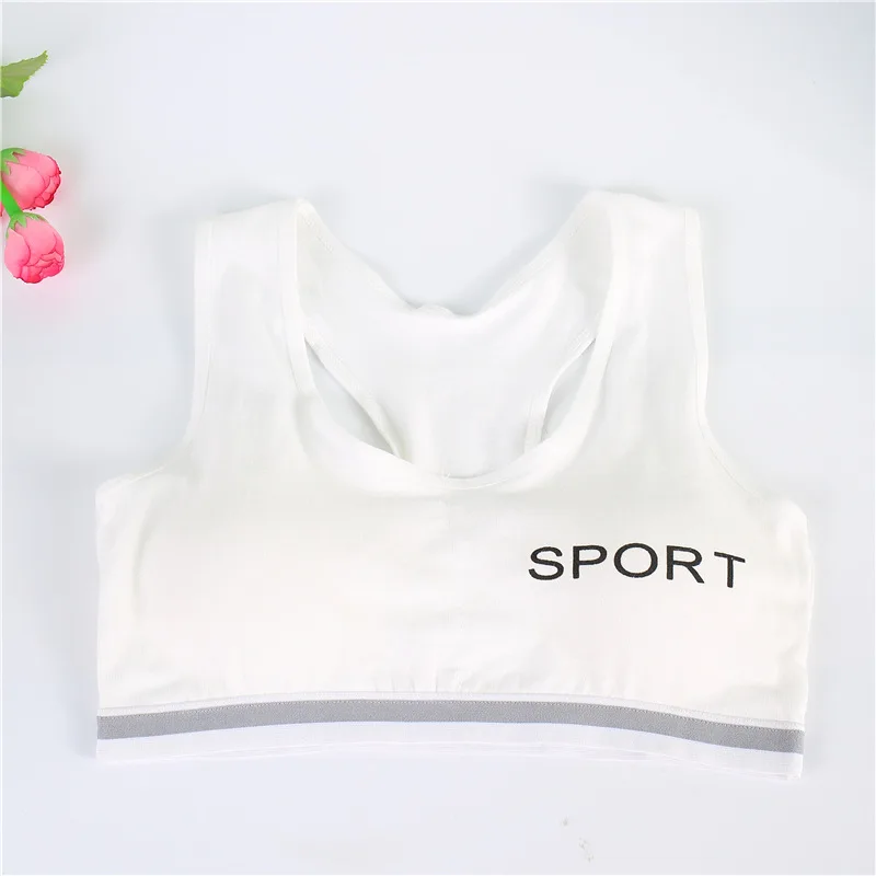 8-16years Teen Girls Training Bras Puberty Wireless Elastic Bra Cotton Sport Tank Tops Underwear cComfortable Cotton Bras