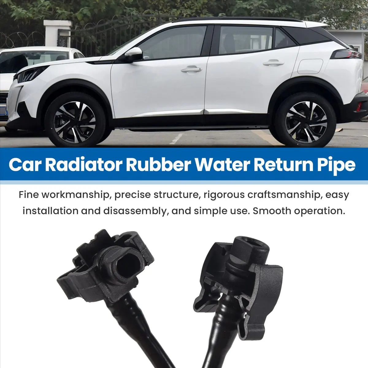 Super Sale Car Rubber Hose Radiator Water Return Pipe for Peugeot 2008/301 Citroen C3-XR/Elysee 9675977580