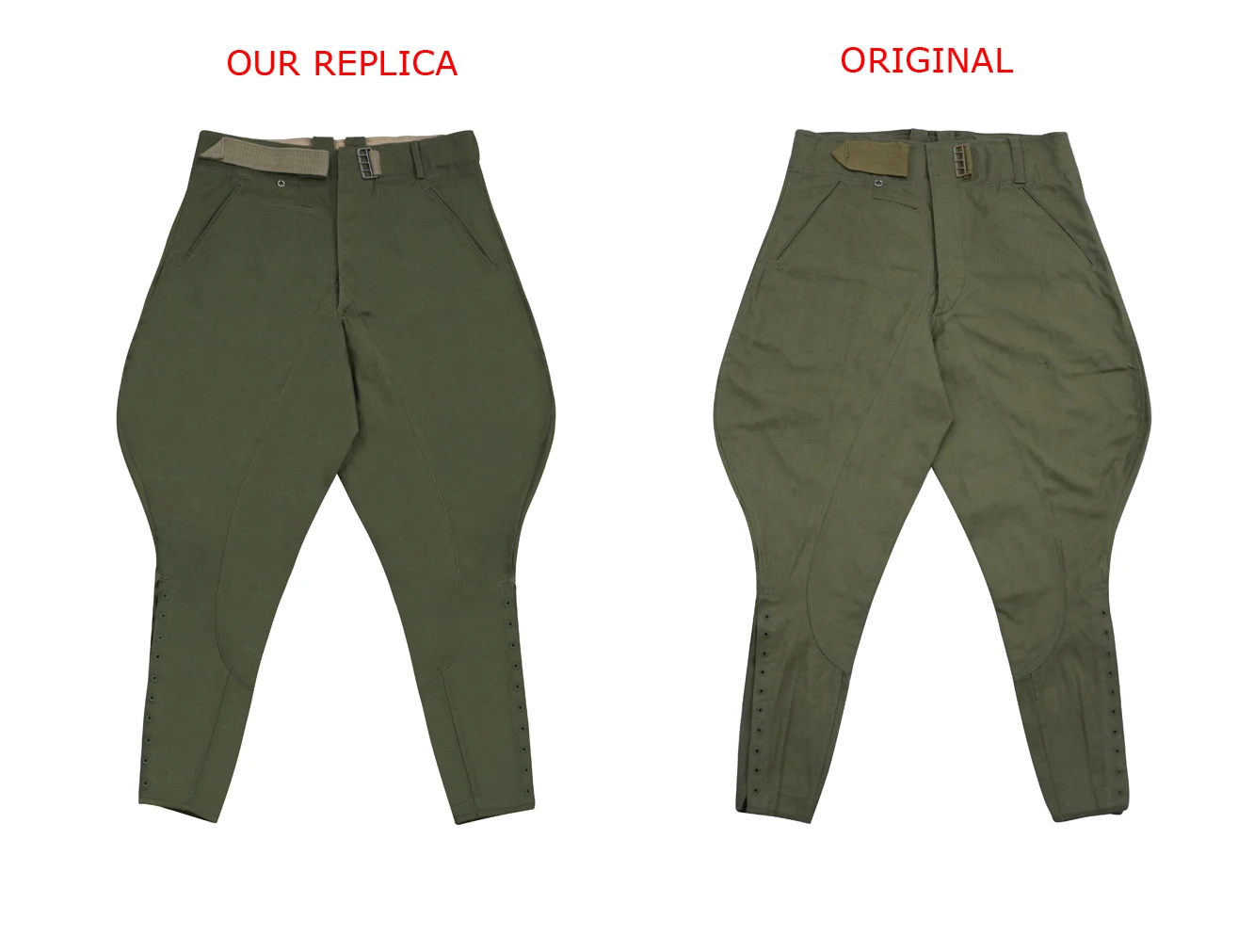 GUTB-021 2 차 세계 대전 Geman DAK/Tropical afrikacorps Second Type Breeches Olive