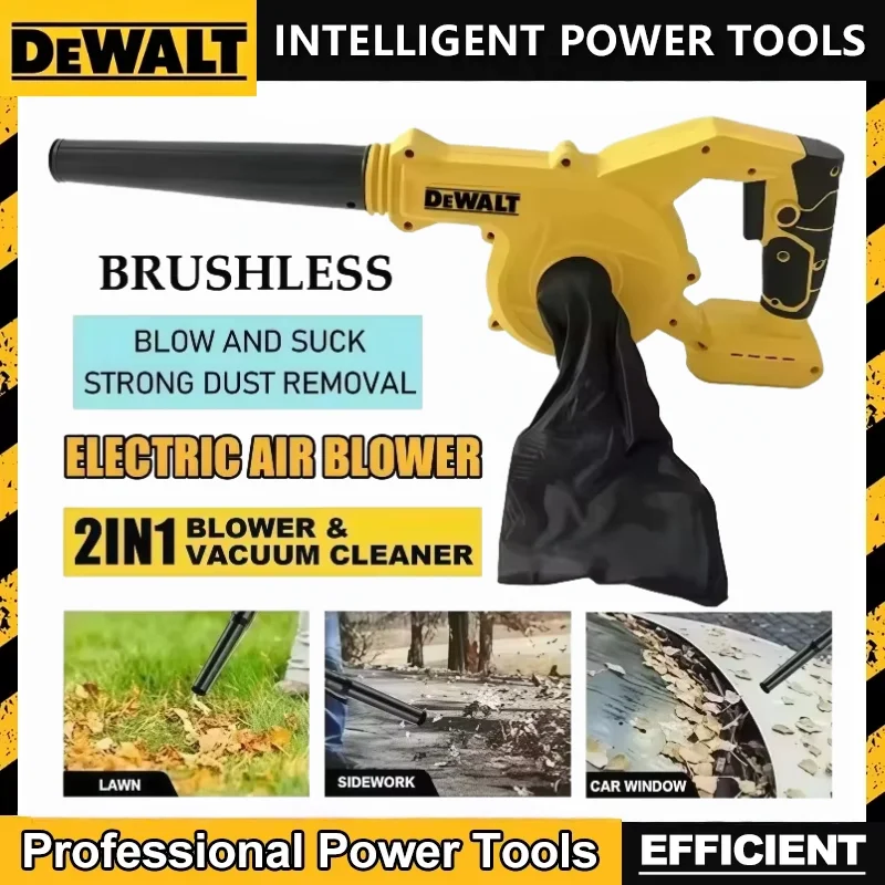 Dewalt Ultra Portable 2 in 1 Electric Air Blower Vacuum, Cordless Leaf Dust & Computer Cleaning Duster Vacuum Cleaner