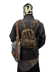 MINI Plush Backpack Unisex Fashion Vintage Autumn Winter School Backpack All-match