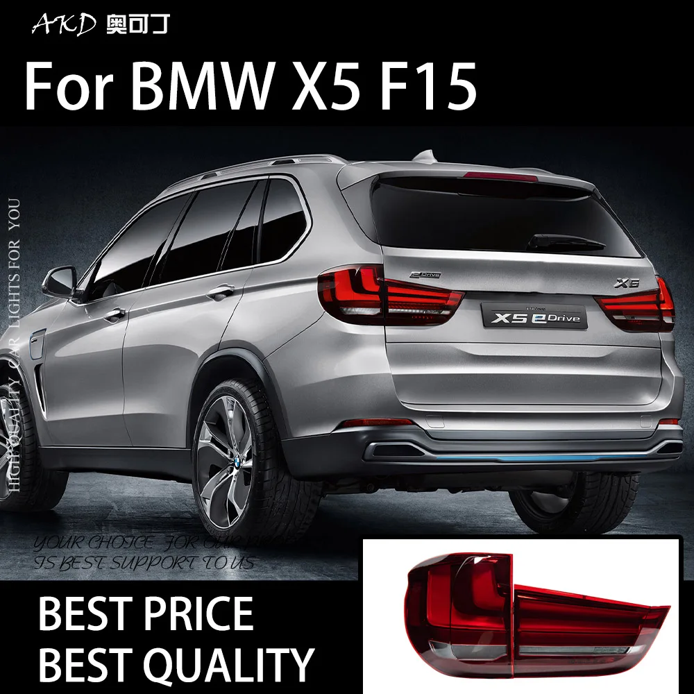 

AKD Car For BMW X5 F15 2014-2018 Tail light DRL 12V H7 LED Bi Xenon Bulbs Fog Light Tools Rear Lamp Turn Signal Cars Accessories