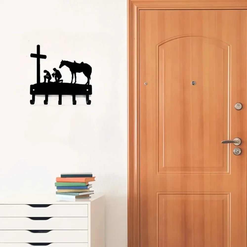 CIFbuy Metal Western Cowboy Cowgirl Wall Hook Rustic Home Decor Entryway Organizer Western Theme Accent Piece
