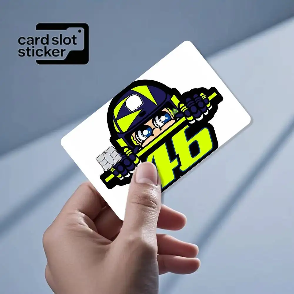 Valentino Rossi Moto 46  Credit Card HD Stickers Game Card Decal Small Chip Waterproof Sticker Gift