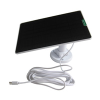 ETFE 5W Solar Panel 5V Micro USB Type-C DC Solar Charger for Ring Eufy Blink REOLINK Doorbell Monitoring Security Camera System