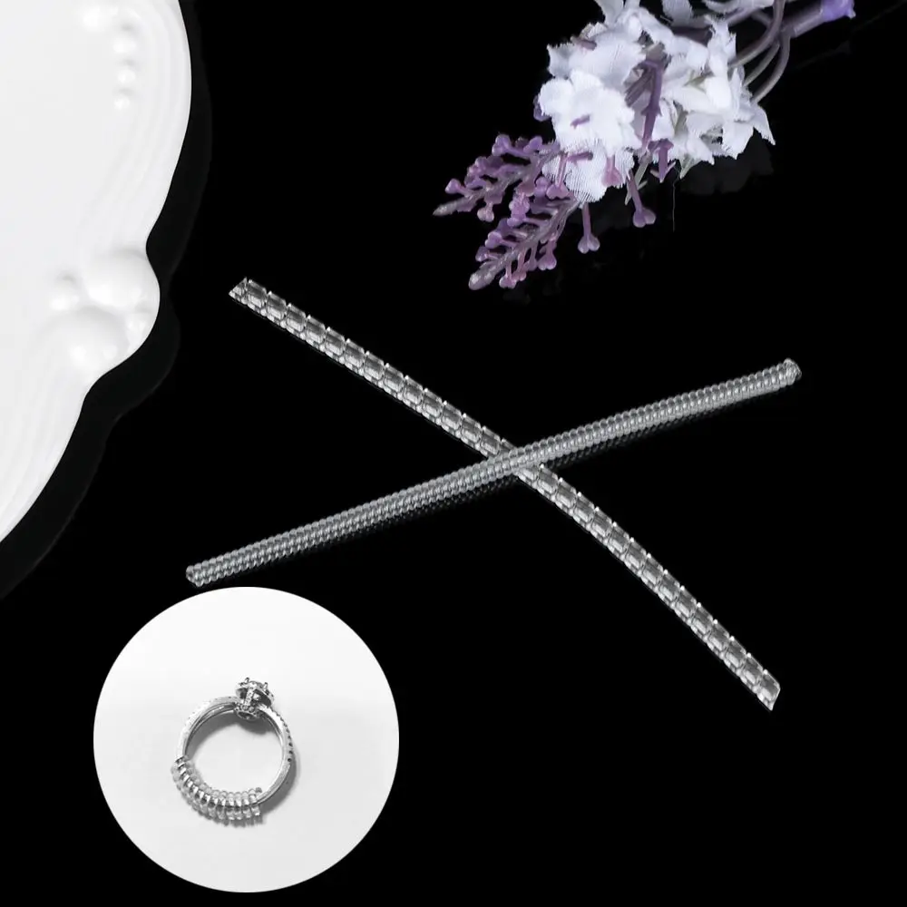 Resizing Clear Spiral Resizing Tools Spring Coil Tightener Reducer Ring Jewelry Guard Ring Size Adjuster Shell Hard Guard