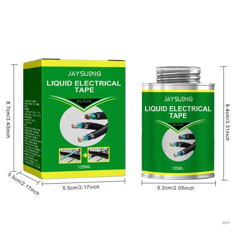 Fita líquida selante elétrico, isolamento à prova d'água, cola resistente a altas temperaturas, revestimento borracha