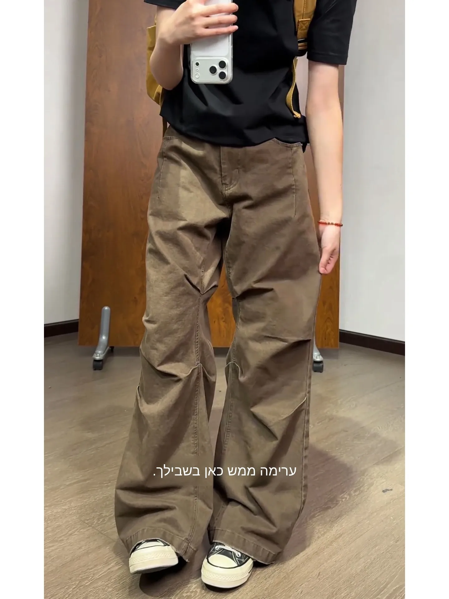 Cafe Brown American Retro Pleated Work Pants Men's High Street Vibe Flared Denim Jeans Straight Cut Knife  Jeans