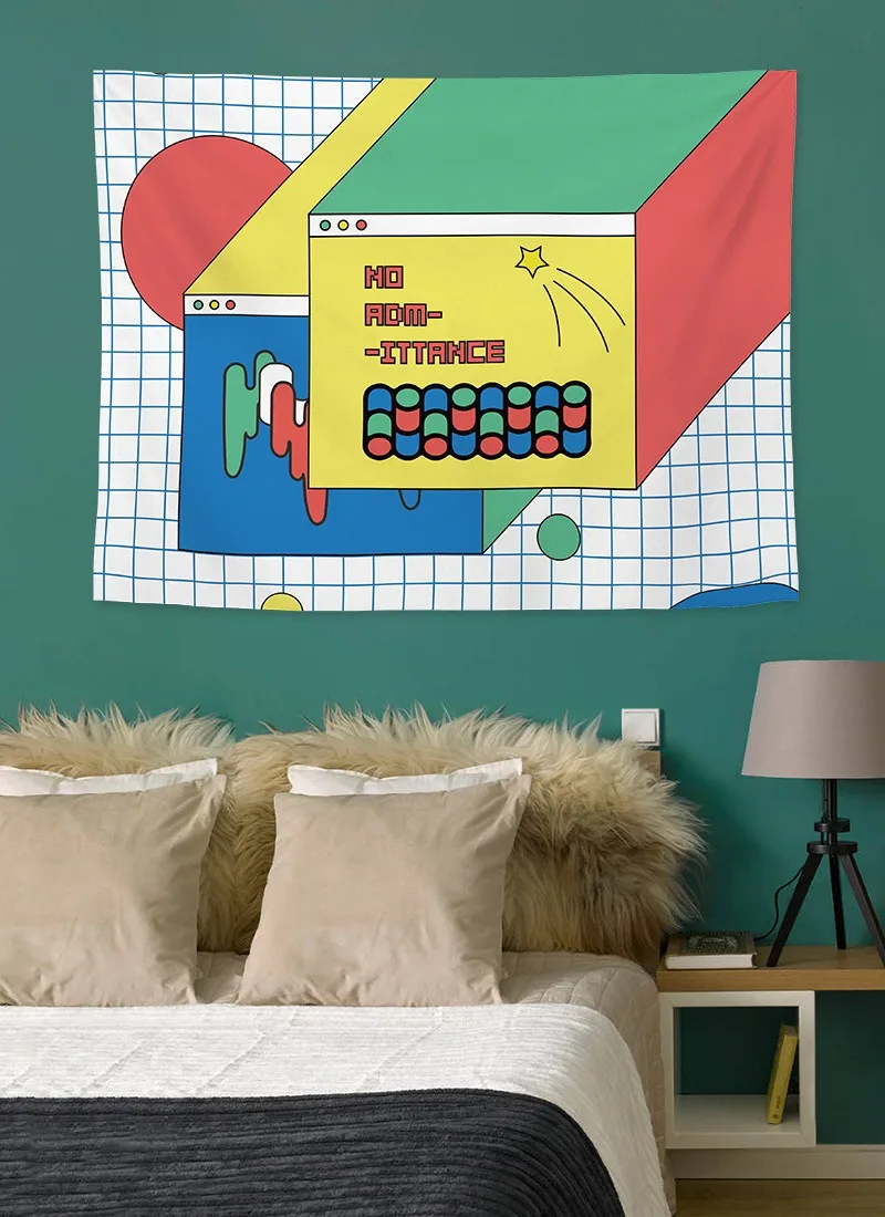 Abstract Cartoon Background Hanging Cloth Home Wall Decoration Tapestry Office Living Room Tapestry